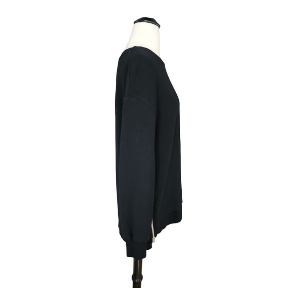 Varley Charter 2.0 Oversized Side Zip Sweatshirt Women's Large Black Doublesoft - Picture 4 of 9